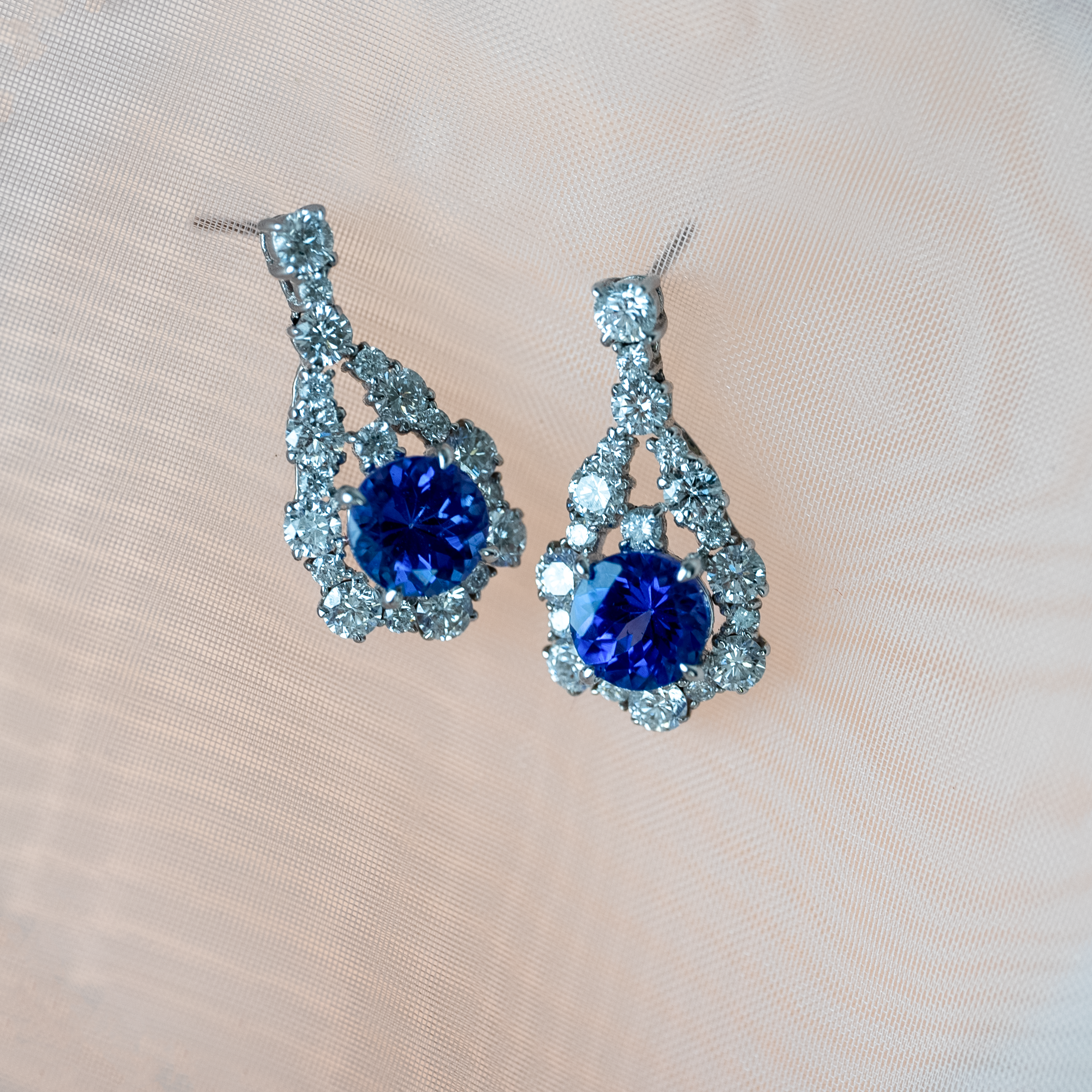 Tanzanite and Diamond Earrings