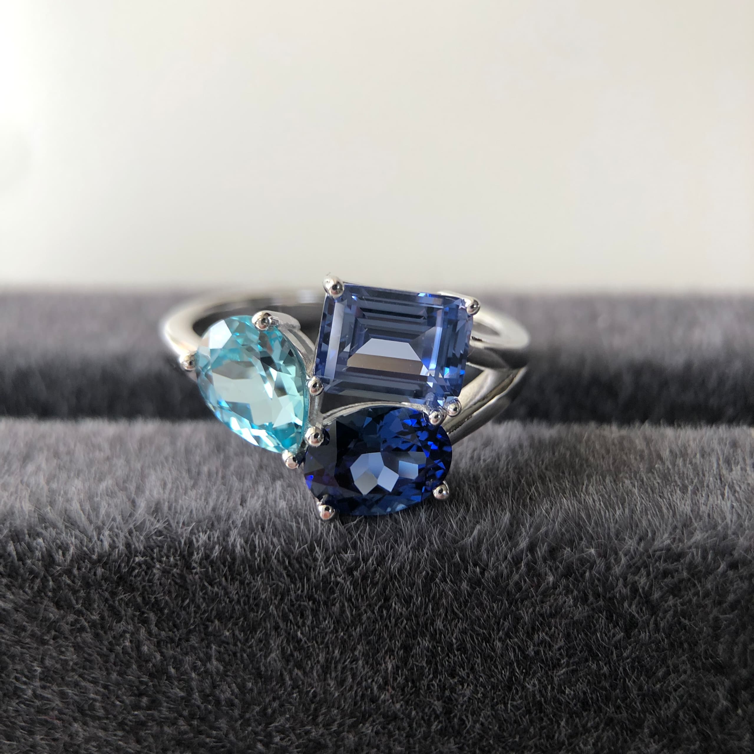 Three Stone Sapphire Ring