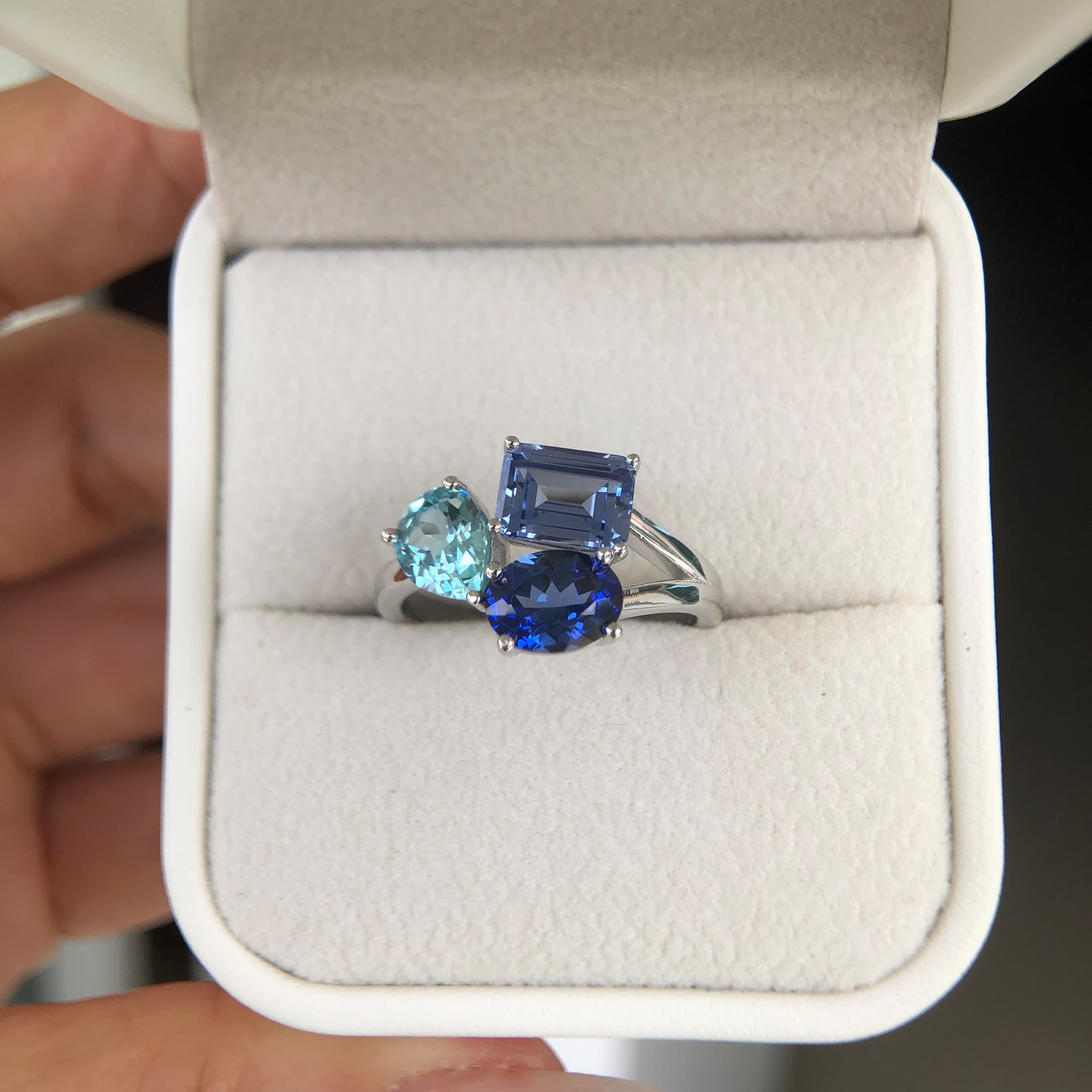 Three Stone Sapphire Ring