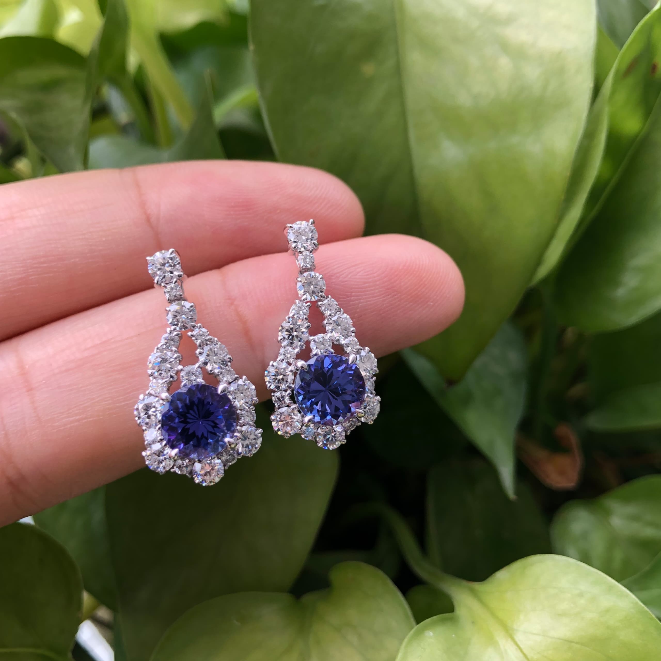 Tanzanite and Diamond Earrings