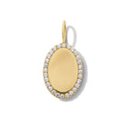 Engravable Oval Diamond Pendant