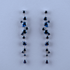 Blue Sapphire Chandelier Earrings