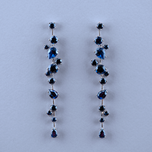 Blue Sapphire Chandelier Earrings
