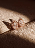 Baidan Pear-Cut Diamond Drop Earrings | 1ct Each | 18K Gold | Manjam Jewellery