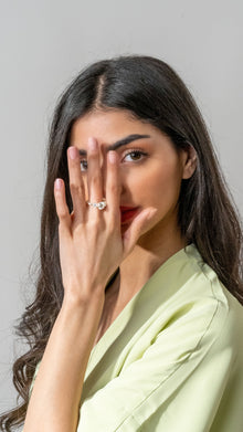 Two Toned Diamond Ring  - Zainabs Ring