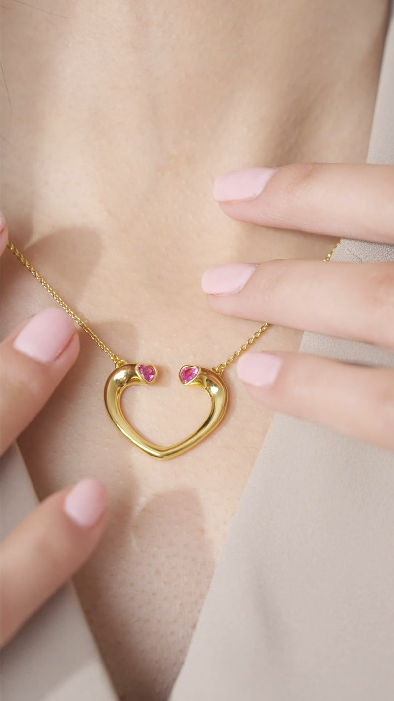 Two Hearts Hold a Secret Necklace