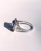 Blue Square Sapphire Ring