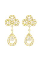 Geometric Dangle Diamond Earrings