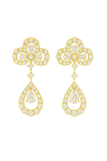 Geometric Dangle Diamond Earrings