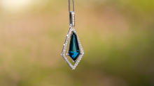 Rare Indicolite Tourmaline and Diamond Necklace