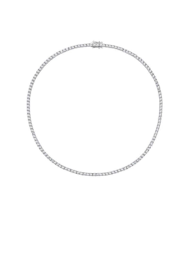 18K Diamond Tennis Necklace | 7.5ct DEF VVS Lab-Grown Diamonds | 50cm
