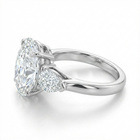 Diamond ring with a white background