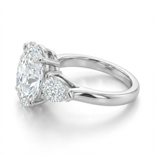 Diamond ring with a white background