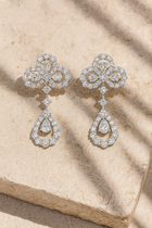 Geometric Dangle Diamond Earrings