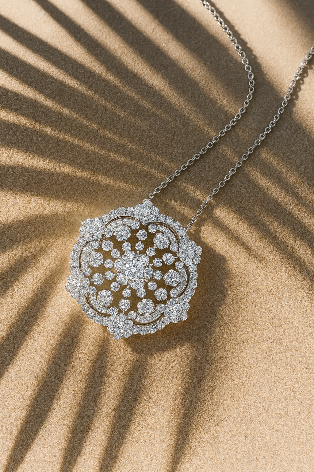 Snow Flake Diamond Necklace