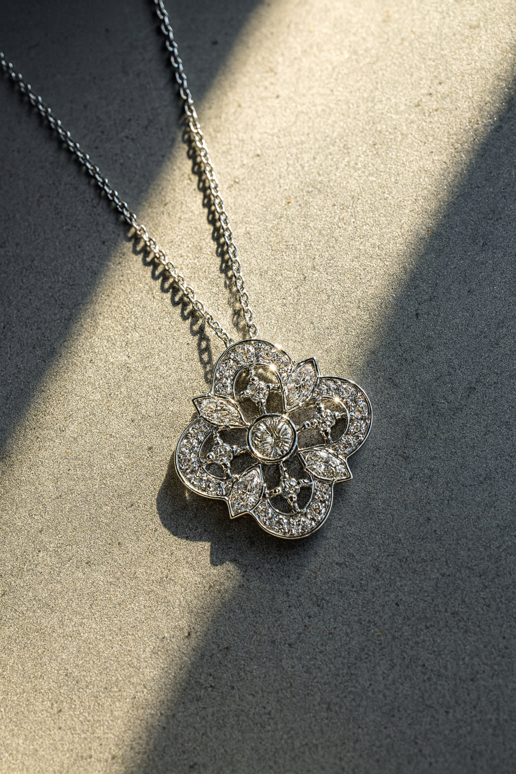 Geometric Diamond Necklace