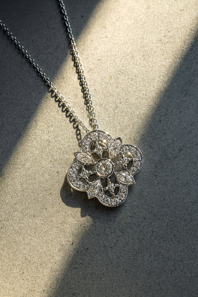 Geometric Diamond Necklace