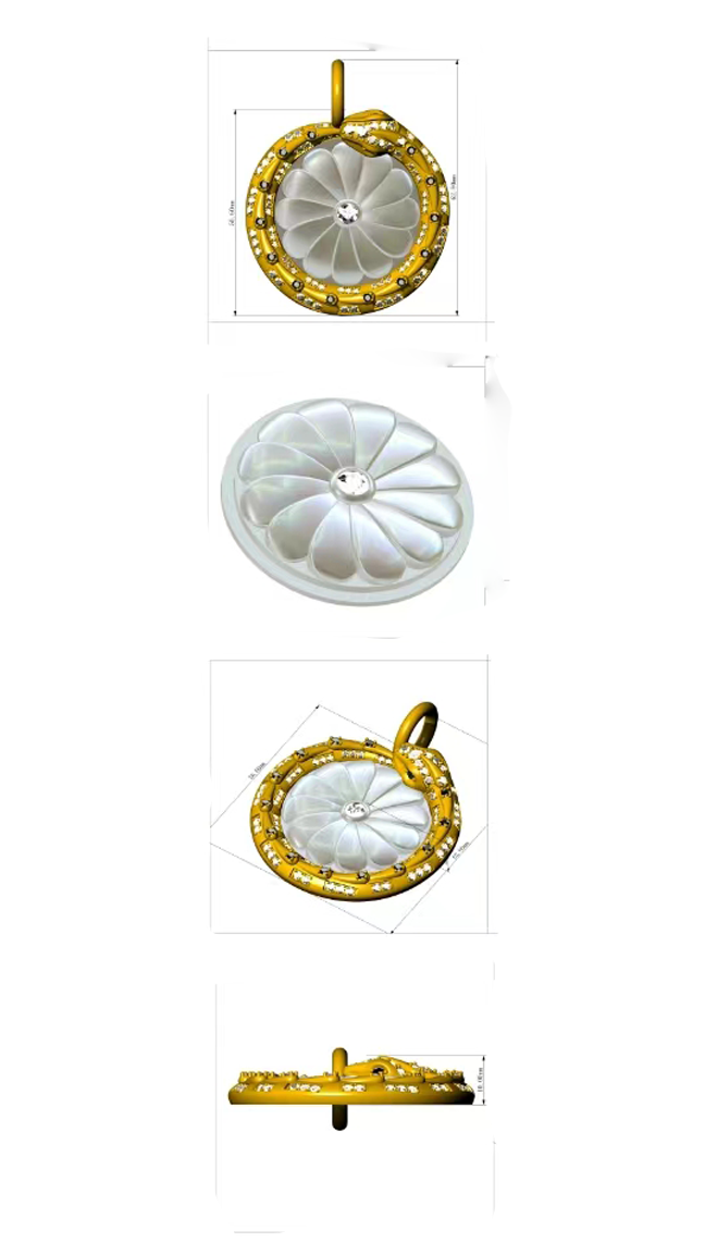 Flower of Life and The Snake Pendant