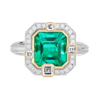 Art Deco Blue Sapphire Ring
