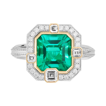 Art Deco Blue Sapphire Ring