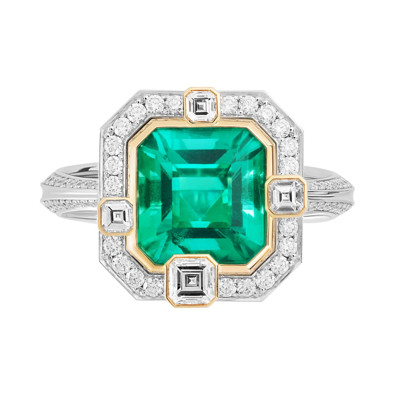 Art Deco Blue Sapphire Ring