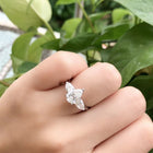 Amal's Ring with Pear-Cut Diamon