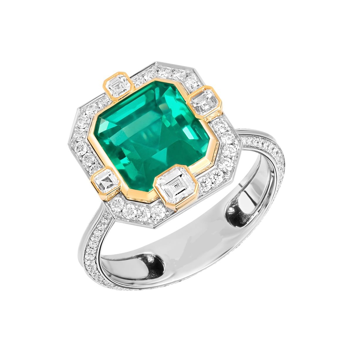 Art Deco Blue Sapphire Ring