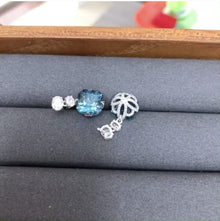 Natural London Blue Topaz Drop Earrings