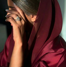 Pear Shaped Ring with Curve Band Engagement Set