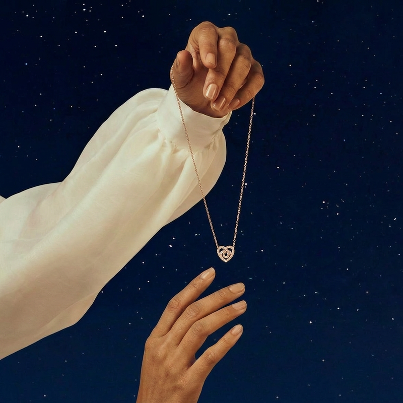 Heart Shaped Diamond Necklace