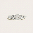 Engravable Diamond Oval Ring