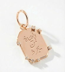 Engravable Diamond Tag Pendant