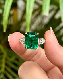 Ring with Desert Green Emerald