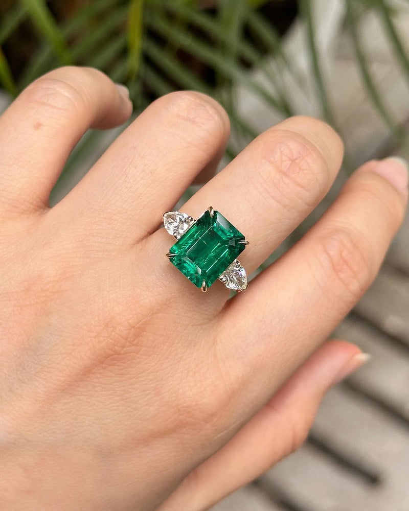 Ring with Desert Green Emerald