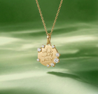 Engravable Diamond Disc Pendant