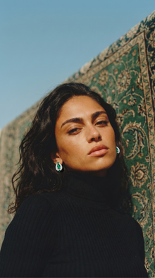 Riviera High Jewelry Drop Earrings | Emerald, Ruby or Sapphire | 18K Gold