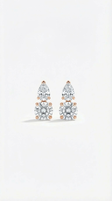 Luma Duet Diamond Earrings | 4ct Lab-Grown Diamonds | 18K Gold