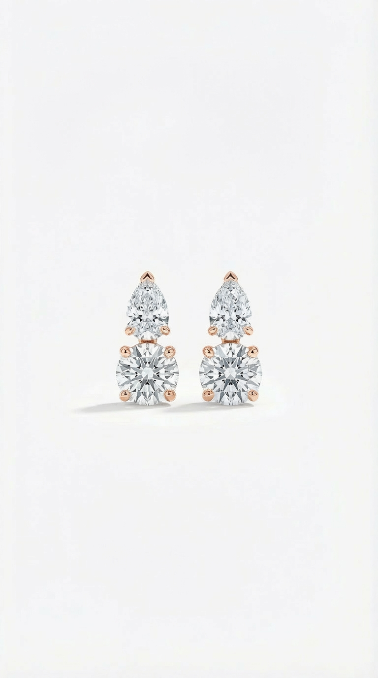 Luma Duet Diamond Earrings | 4ct Lab-Grown Diamonds | 18K Gold