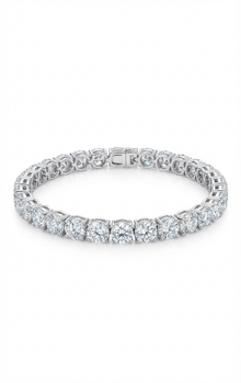 Diamond bracelet on a white background