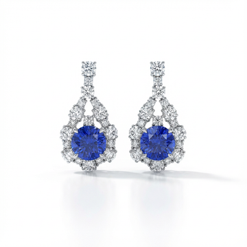 Tanzanite and Diamond Earrings