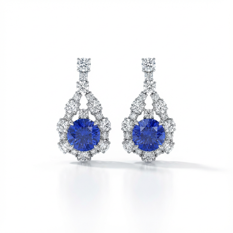 Tanzanite and Diamond Earrings