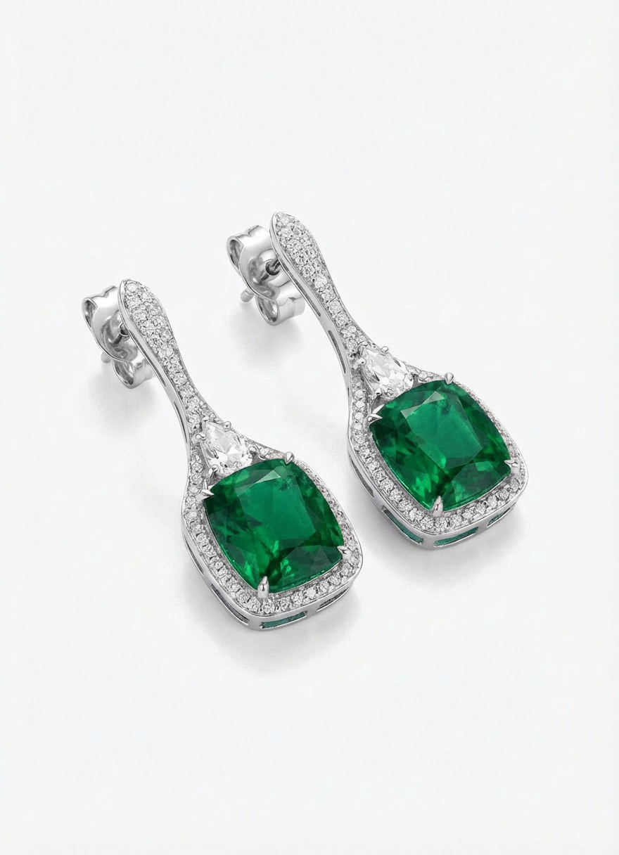 Grand Pavé Drop Earrings
