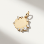 Engravable Diamond Disc Pendant