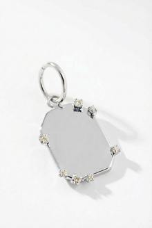 Engravable Diamond Tag Pendant