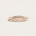 Engravable Diamond Oval Ring