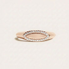 Engravable Diamond Oval Ring