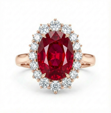 Ruby Halo Ring