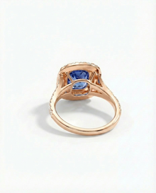Blue Square Sapphire Ring