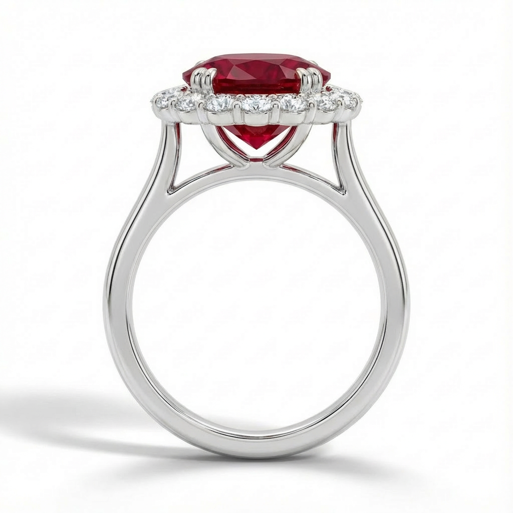 Ruby Halo Ring