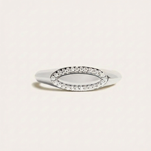 Engravable Diamond Oval Ring